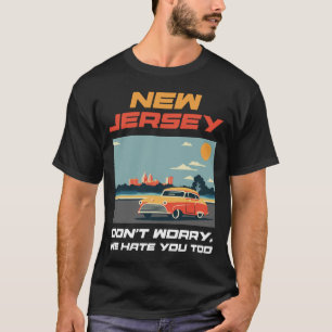 Roligt retro slogan för delstaten New Jersey Vinta T Shirt