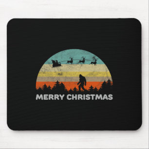 Roligt Retro Stil Big Foot God jul Yeti Musmatta