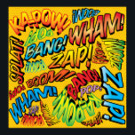 Roligt Retro Tecknad Bok Pop Art Ljud Poster<br><div class="desc">En roligt-,  coola- och trendig-reflektor i bok är en konstinspirerad design som sätter in visken,  locket och poken på din dag. Perfektens gåva till superhjältar,  dina vänner,  familj eller som ett sätt att behandla dig själv. Designad av ComicBookPop© på www.zazzle.com/comicbookpop*</div>