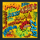 Roligt Retro Tecknad Bok Pop Art Ljud Poster<br><div class="desc">En roligt-,  coola- och trendig-reflektor i bok är en konstinspirerad design som sätter in visken,  locket och poken på din dag. Perfektens gåva till superhjältar,  dina vänner,  familj eller som ett sätt att behandla dig själv. Designad av ComicBookPop© på www.zazzle.com/comicbookpop*</div>