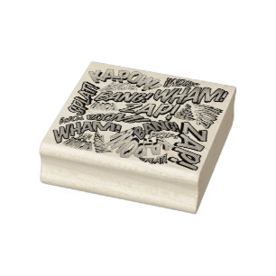 Roligt Retro Tecknad Bok Pop Art Ljud Stämpel