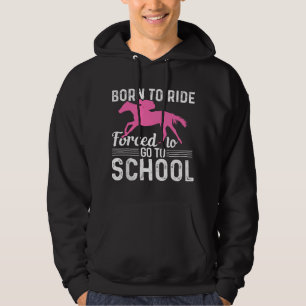 Roligt Ridande Tjej Roligt Häst Tjej Hoodie