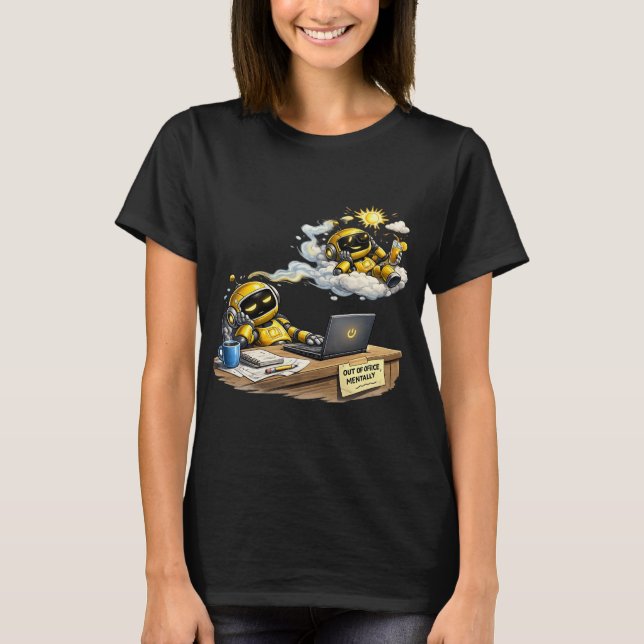 roligt robotdrömmar  t shirt (Framsida)