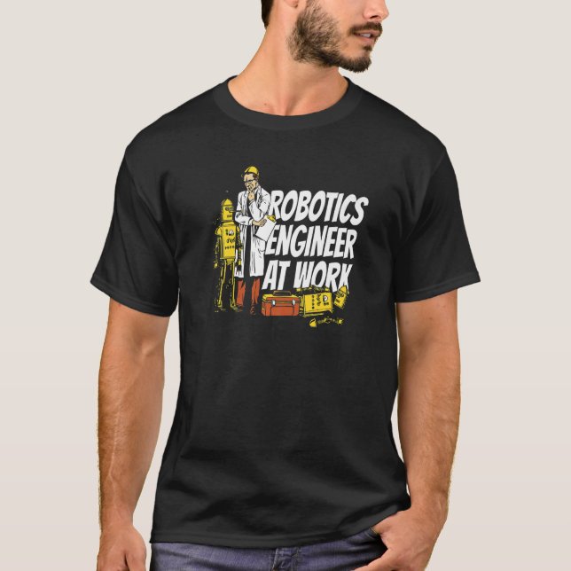 Roligt Robotics Artificial Intelligence - Ai Robot T Shirt (Framsida)