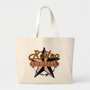 Roligt Rodeo Cowgirl Westernare Stil Totebag Jumbo Tygkasse