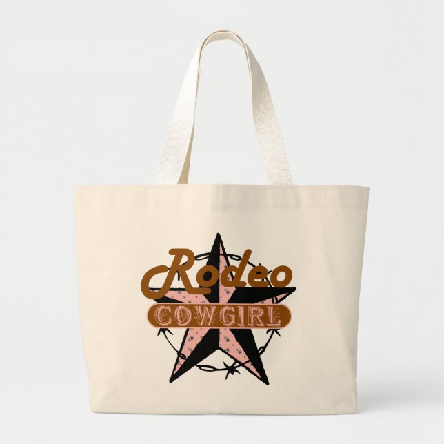 Roligt Rodeo Cowgirl Westernare Stil Totebag Jumbo Tygkasse (Framsidan)
