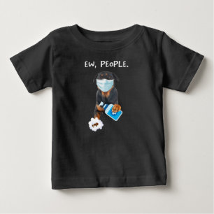 Roligt rolig Hund som bar en Ansikte-mask T Shirt