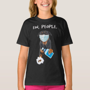 Roligt rolig Hund som bar en Ansikte-mask T Shirt