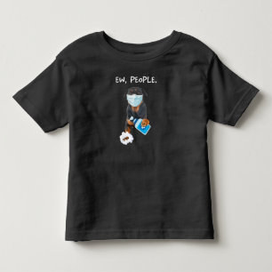 Roligt rolig Hund som bar en Ansikte-mask T Shirt