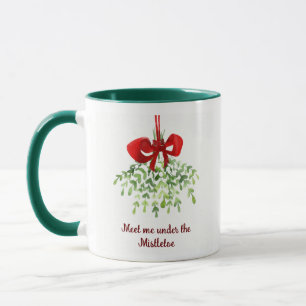 Roligt Romantiskt möte under Mistletoe Citote-jul Mugg