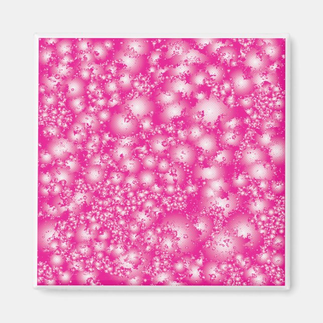 Roligt ROSA Abstrakt Bläck Toppen Stänk mönster Magnet (Framsidan)