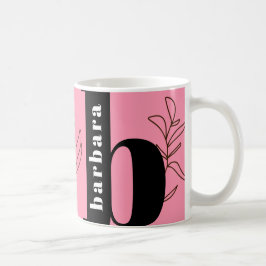 Roligt Rosa av  av fetstil, monogram konst Kaffemugg