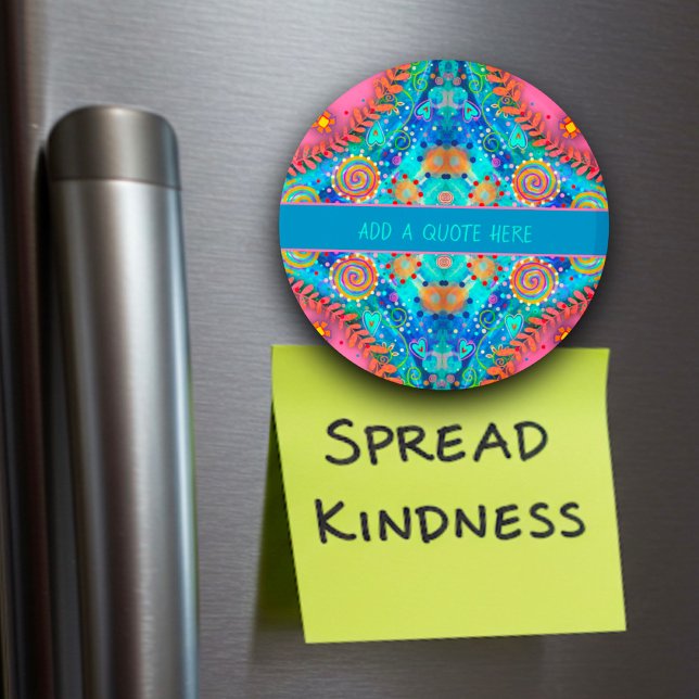 Roligt Rosa Boho Personlig Inspirief Magnet (Skapare uppladdad)