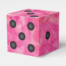 Roligt Rosa Bunco Dice Party Favoritbox Presentaskar