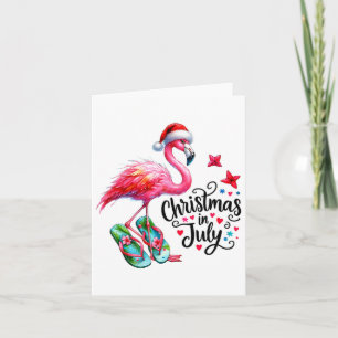 Roligt Rosa Flamingo Flinflip flops Sommar jul i J Kort