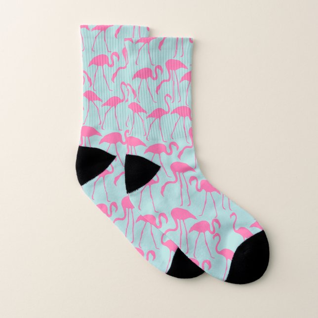 Roligt Rosa Flamingos Mönster Strumpor (Par)