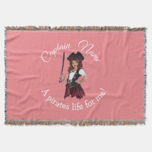 Roligt Rosa Girl Pirat Filt