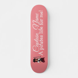 Roligt Rosa Girl Pirat Mini Skateboard Bräda 18,5 Cm