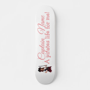 Roligt Rosa Girl Pirat Skateboard