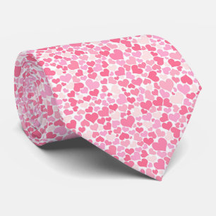 Roligt rosa hjärtamönster slips
