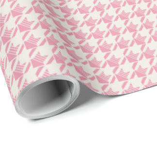 Roligt Rosa Houndstooth Presentpapper