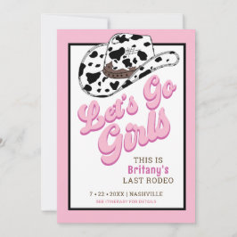 Roligt Rosa Låt oss Go Girls Bachelorette Party Inbjudningar