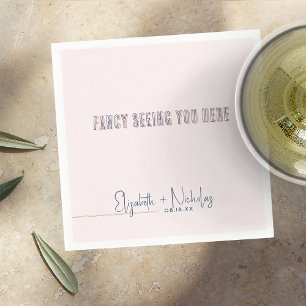 Roligt Rosa och blyhaltiga Bröllop Pappersservett