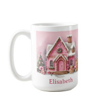 Roligt Rosa Pepparkakshus Jul