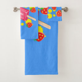 Roligt Rosa Popsicle and Strawbär Illustration