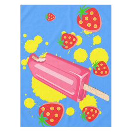 Roligt Rosa Popsicle and Strawbär Illustration