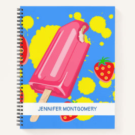 Roligt Rosa Popsicle and Strawbär Illustration
