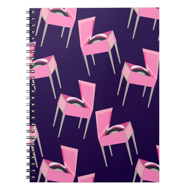 Roligt Rosa Retro-post Anteckningsbok (Framsidan)