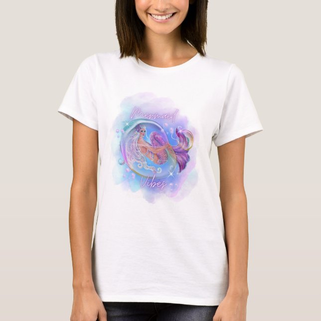 Roligt Rosa sjöjungfru per Renee Lavoie T Shirt (Framsida)
