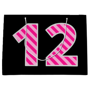 Roligt Rosa Stripe "12", Lycklig 12:e, Namn