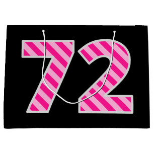 Roligt Rosa Stripe "72", Lycklig 72:a födelsedagen