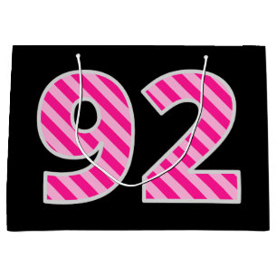 Roligt Rosa Stripe "92", Lycklig 92:a födelsedagen