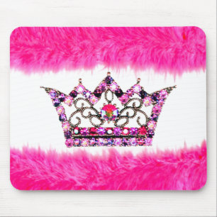 Roligt Rosa Tiara och Fluff mousepad Musmatta
