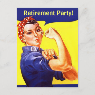 Roligt Rosie The Riveter Pension Party Investigati Inbjudningar
