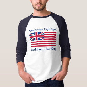 Roligt Rött Blått Gör Amerika Kungligt Igen Flagga T Shirt