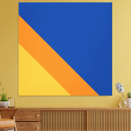 Roligt Royal Gult för marin blå Orange, Rand Canvastryck