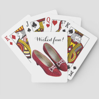 Roligt Ruby Red Tofflor Shoes spelar kort! Casinokort