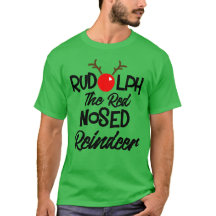 Roligt Rudolph Julafton Graphic, Red Nposed Reinde