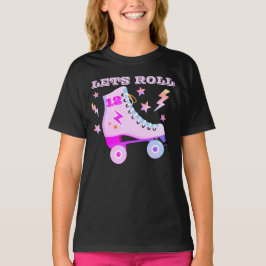 Roligt: Rullande rullskridgarr Retro Neon Rosa Age T Shirt