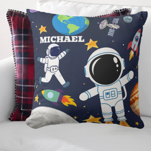 Roligt Rymden astronaut,Cute Kids första födelseda Kudde