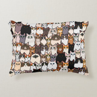 Roligt så många katter och kittens Collage Prydnadskudde