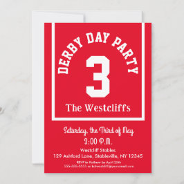 Roligt Saddlecloth Derby Horse Tävling Party Dots Inbjudningar