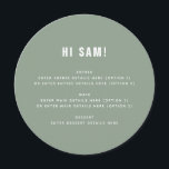 Roligt Sage Grönt Gäst Namn Place Card Bröllop Men Meny<br><div class="desc">Bröllop-menyn för monokroma gäster i Namn kan anpassas till dina behov i kostym. © Gorjo Designs. Gade åt dig via Zazzle-plattformen. // Tittar för matchande artiklar? Annat papper från den uppsättning som finns tillgänglig i avsnittet "samlingar" i min butik. // Behöver du hjälp med att anpassa din design? Har andra...</div>