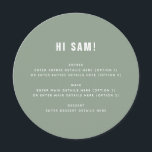 Roligt Sage Grönt Gäst Namn Place Card Bröllop Men Meny<br><div class="desc">Bröllop-menyn för monokroma gäster i Namn kan anpassas till dina behov i kostym. © Gorjo Designs. Gade åt dig via Zazzle-plattformen. // Tittar för matchande artiklar? Annat papper från den uppsättning som finns tillgänglig i avsnittet "samlingar" i min butik. // Behöver du hjälp med att anpassa din design? Har andra...</div>