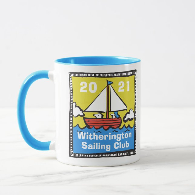 Roligt Sailing Klubb Souvenir Mugg (Vänster)