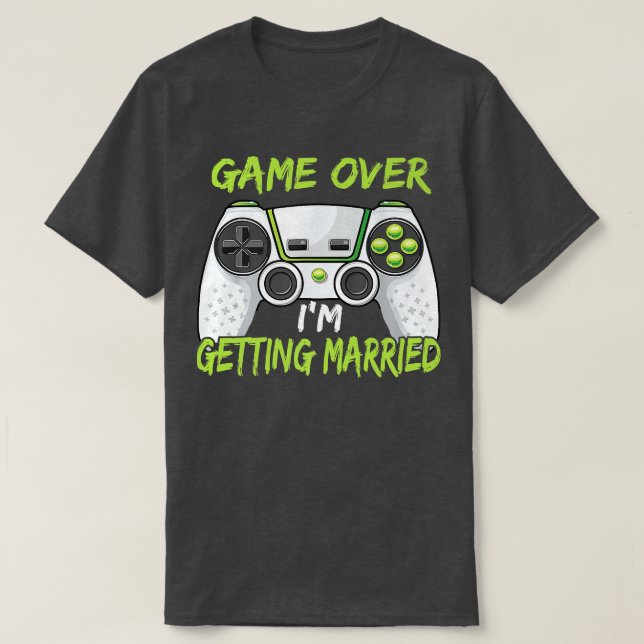 Roligt sällskaps spel över jag gifter mig  t shirt (Design framsida)